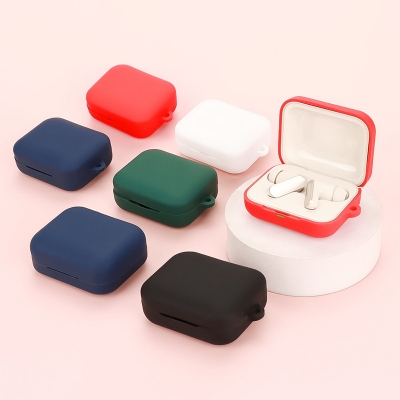 Picture of Realme Buds Air 7 Only cover Premium Artificial Carrying cover Shockproof Earbuds Cover Box For Buds Soft Silicone Bluetooth Headphone Cover