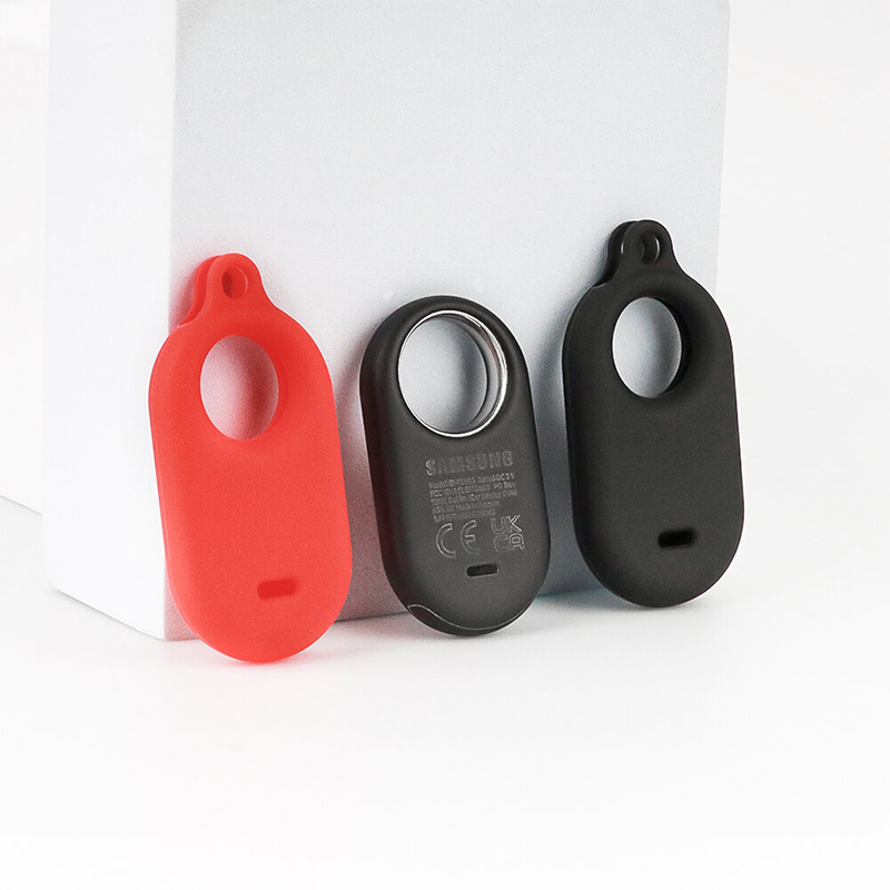 Picture of Samsung Smart Tag 2 Only cover Premium Artificial Carrying cover Earbuds Protective Cover Box For Buds Soft Silicone Bluetooth Headphone Cover-Black