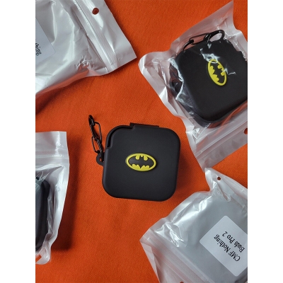 Picture of CMF Buds 2 Batman Edition Only cover Premium Artificial Carrying cover Shockproof Earbuds Protective Cover Box For Buds Soft Silicone Bluetooth Headphone Cover-Black