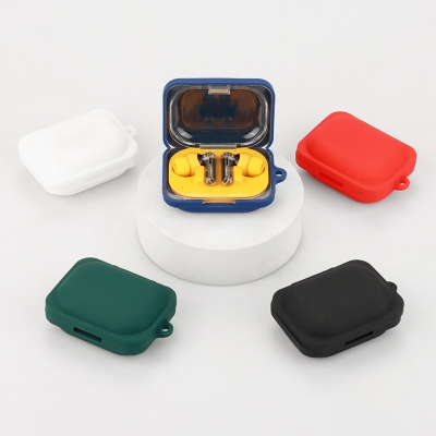Picture of Nothing Ear (A) Only cover Premium Artificial Carrying cover Shockproof Earbuds Protective Cover Box For Buds Soft Silicone Bluetooth Headphone Cover-Black