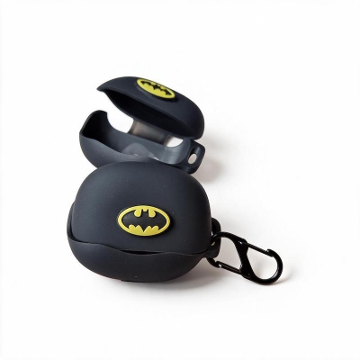 Picture of QCY Buds ANC HT15 Batman Edition Only cover Premium Artificial Carrying cover Shockproof Earbuds Protective Cover Box For Buds Soft Silicone Bluetooth Headphone Cover-Black