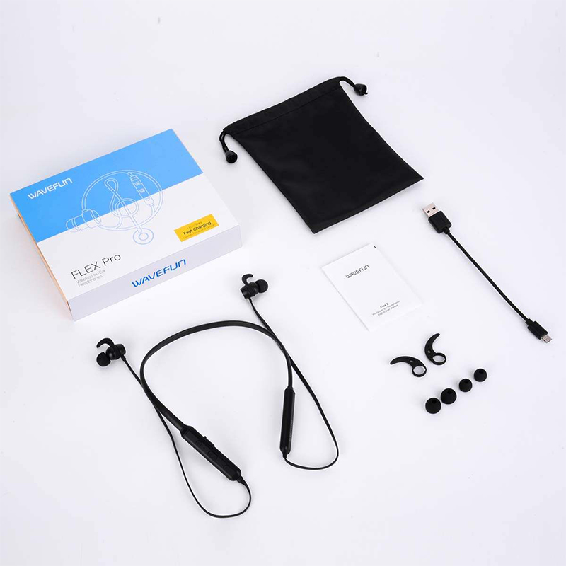 Picture of Wavefun Flex Pro Bluetooth 5.0 Earphone Quick Charging black-Black