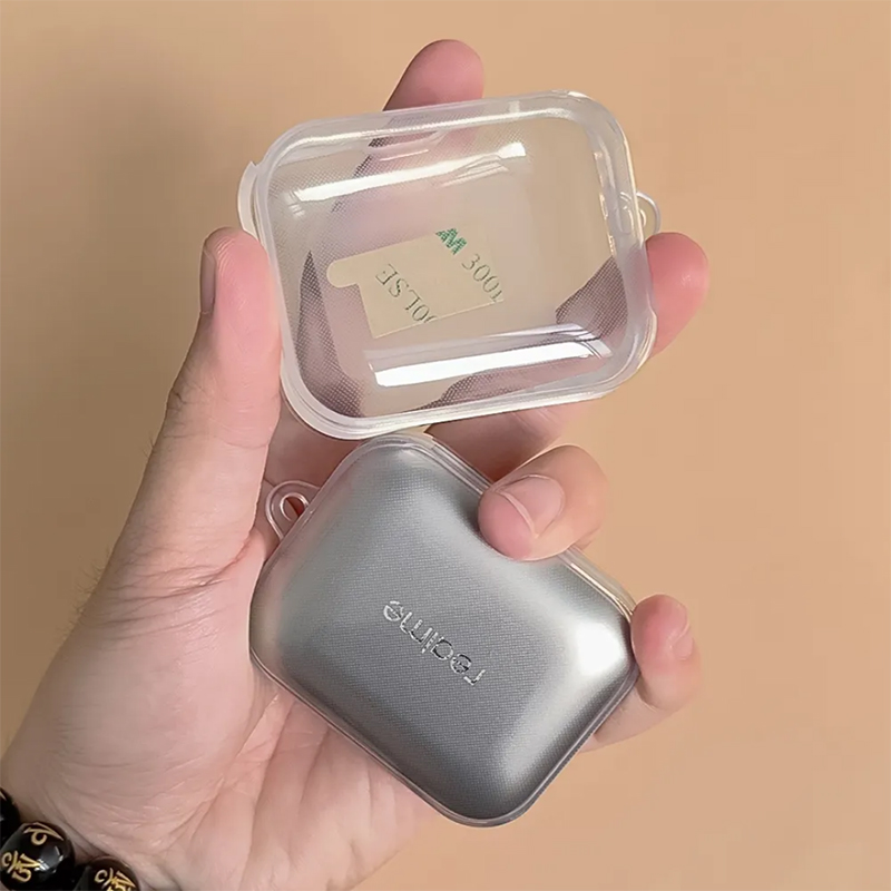 Picture of Realme Buds Air 7 Transparent cover Premium Artificial Carrying cover Shockproof Earbuds Cover For Buds Soft Silicone Bluetooth Headphone Cover-Transparent