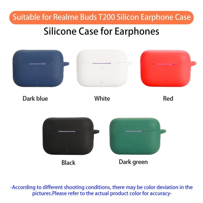 Picture of Realme Buds T200 Only cover Premium cover Shockproof Earbuds Cover Box For Buds Soft Silicone Bluetooth Headphone Cover-Black