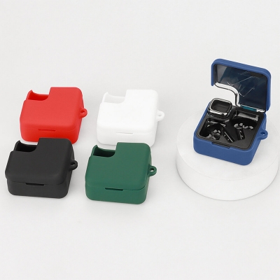Picture of QCY MeloBuds Neo Only cover Premium cover Earbuds Cover Box For Buds Soft Silicone Bluetooth Headphone Cover-Black