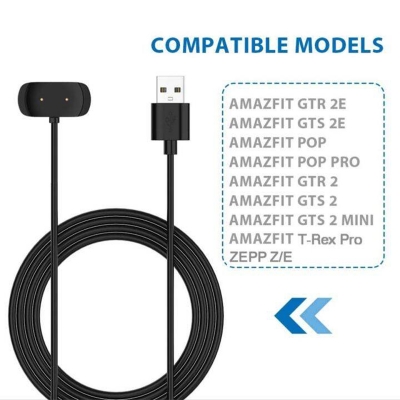 Picture of Amazfit GTS 2 / GTR 2 / GTS 2E / GTR 2E / GT2 S Mini Charger USB Charging Cable Dock-Black