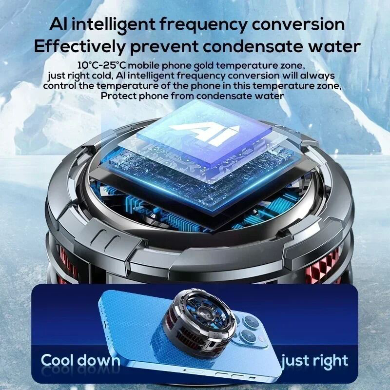 Picture of MEMO CX08 AI 23W Magnetic Freezing Mobile Phone Cooler-Black