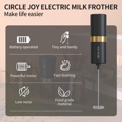 Picture of Xiaomi CIRCLE JOY Silver Knight Milk Frother Handheld Coffee Mixer (CJ-EMF05)-Black