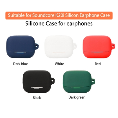 Picture of Anker Soundcore K20i Only cover Premium Artificial Carrying cover Shockproof Earbuds Cover For Buds Soft Silicone Bluetooth Headphone Cover-Black
