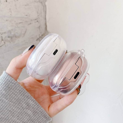 Picture of Samsung Galaxy Buds Core Only cover Premium Artificial Carrying cover Shockproof Earbuds Cover For Buds Soft Silicone Bluetooth Headphone Cover-Transparent