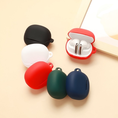 Picture of QCY MeloBuds (HT19) Only cover Premium Artificial Carrying cover Shockproof Earbuds Cover For Buds Soft Silicone Bluetooth Headphone Cover-Black