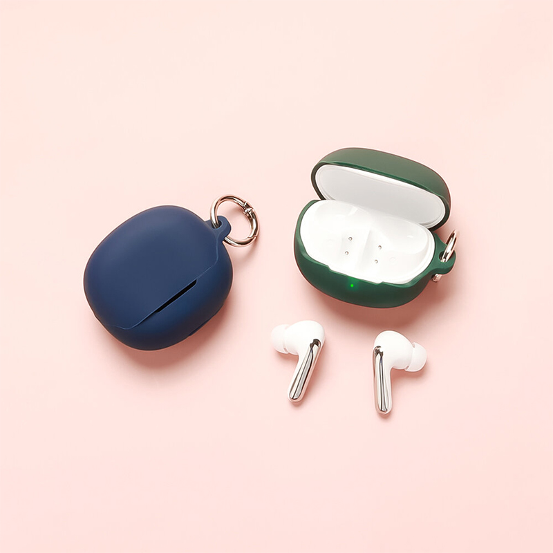 Picture of QCY MeloBuds (HT19) Only cover Premium Artificial Carrying cover Shockproof Earbuds Cover For Buds Soft Silicone Bluetooth Headphone Cover-Black