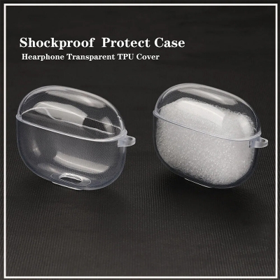 Picture of Huawei FreeBuds Pro 4 Transparent cover Premium Artificial Carrying cover Shockproof Earbuds Cover For Buds Soft Silicone Bluetooth Headphone Cover-Transparent