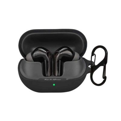Picture of SoundPEATS Air5 Pro Only cover with hanging hook Premium Artificial Carrying cover Earbuds Cover For Buds Soft Silicone Bluetooth Headphone Cover-Black