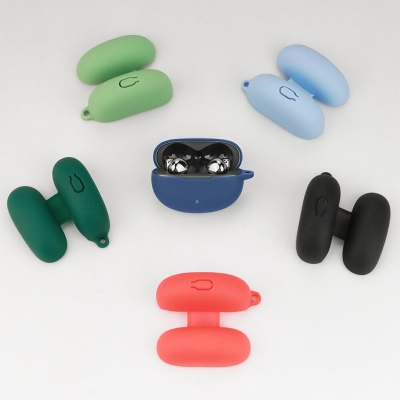 Picture of For Honor Choice Earbuds X5 Case Silicone Earphones Non-slip Protect Cover With Hook-Black