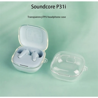 Picture of Anker Soundcore P31i Transparent cover Premium Artificial Carrying cover Shockproof Earbuds Cover For Buds Soft Silicone Bluetooth Headphone Cover-Transparent