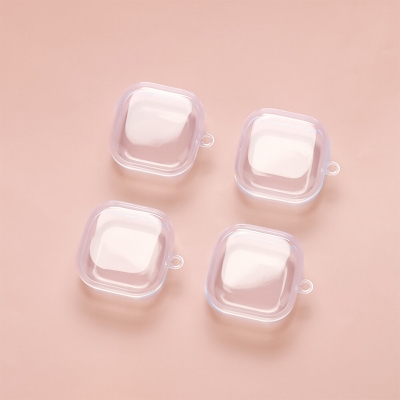 Picture of Samsung Galaxy Buds 4 Only cover Premium Artificial Carrying cover Shockproof Earbuds Cover For Buds Soft Silicone Bluetooth Headphone Cover-Transparent