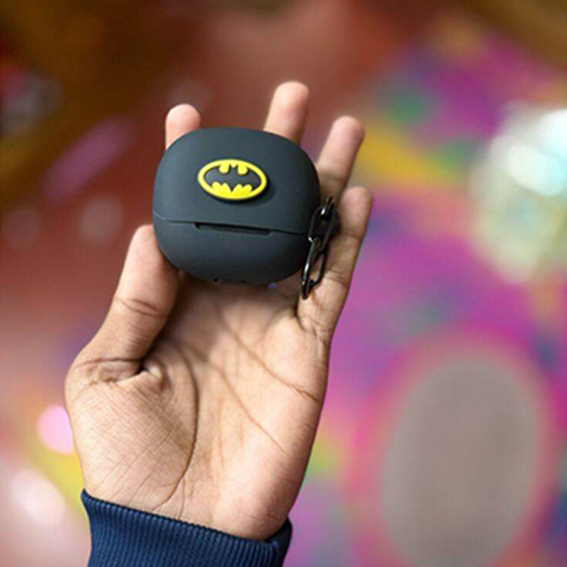 Picture of QCY MeloBuds N20 Batman Edition Only cover Premium Artificial Carrying cover Shockproof Earbuds Cover For Buds Soft Silicone Bluetooth Headphone Cover-Black