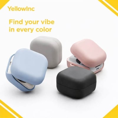 Picture of Samsung Galaxy Buds 4 Pro Only cover Premium Artificial Carrying cover Shockproof Earbuds Cover For Buds Soft Silicone Bluetooth Headphone Cover-White