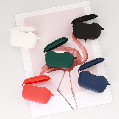 Picture of JBL Wave Buds Only cover Premium Artificial Carrying cover Shockproof Earbuds Cover For Buds Soft Silicone Bluetooth Headphone Cover-Black
