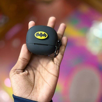 Picture of QCY MeloBuds N20 Pro Batman Edition Only cover Premium Artificial Carrying cover Shockproof Earbuds Cover For Buds Soft Silicone Bluetooth Headphone Cover-Black