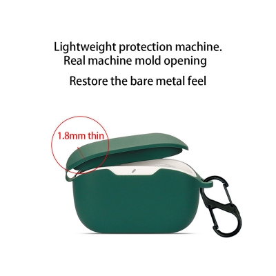 Picture of JBL Wave 100 TWS Only cover Premium Artificial Carrying cover Shockproof Earbuds Cover For Buds Soft Silicone Bluetooth Headphone Cover-Black