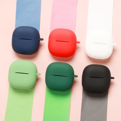 Picture of Redmi Buds 8 Active Only cover Premium Artificial Carrying cover Shockproof Earbuds Cover For Buds Soft Silicone Bluetooth Headphone Cover-Black