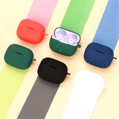 Picture of Realme Buds N1 Only cover Premium Artificial Carrying cover Shockproof Earbuds Cover For Buds Soft Silicone Bluetooth Headphone Cover-Black