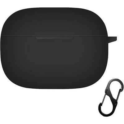 Picture of Realme Buds N1 Only cover Premium Artificial Carrying cover Shockproof Earbuds Cover For Buds Soft Silicone Bluetooth Headphone Cover-Black