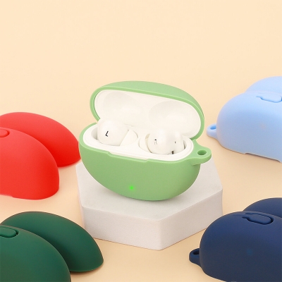 Picture of OPPO Enco Air4 Only cover Premium Artificial Carrying cover Shockproof Earbuds Cover For Buds Soft Silicone Bluetooth Headphone Cover-Black