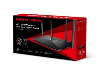 Picture of Mercusys AC12G AC1300 1300Mbps Dual Band Gigabit Router-Black