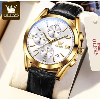 Picture of OLEVS 2872 Watch For Men Waterproof Business Dress Analog Quartz Calendar Wristwatch Luxury Brand Date Sport Leather Luminous Clock