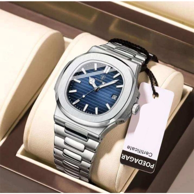 Picture of POEDAGAR Luxury Watch Business Waterproof Male Clock Luminous Date Stainless Steel Square Quartz Men Watch