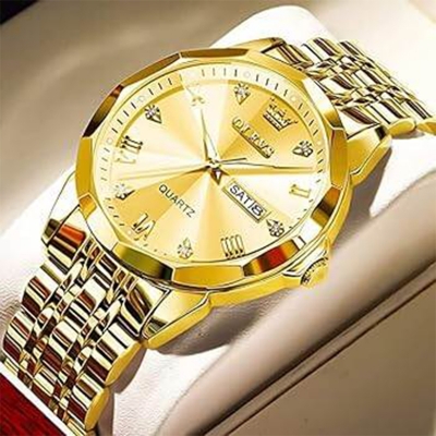 Picture of 9931 Luxury Fashion Stainless Steel Unique Design Diamond Cutting Glass Wrist-Watche