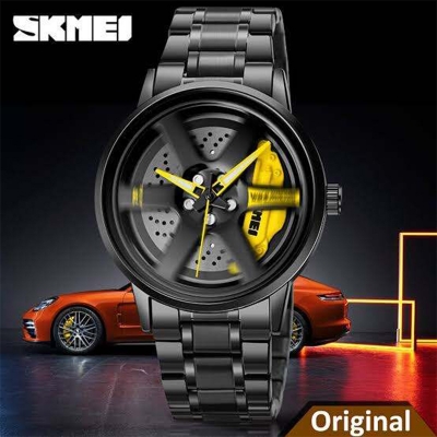 Picture of SKMEI New 1787 Fashion Creative Cool Black Watch Cutout Concept Dial Metal Style Waterproof Sports Watch For Men
