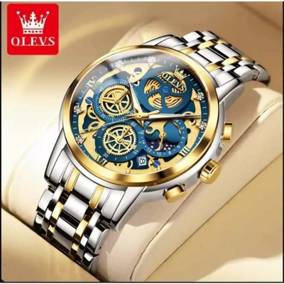 Picture of OLEVS 9947 New Luxury Fashion Stainless Steel Imported Waterproof Chronograph Active Wrist-Watch For Men