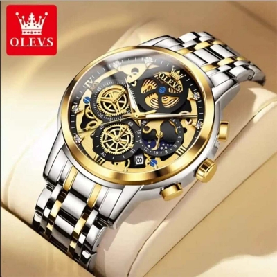 Picture of OLEVS 9947 New Luxury Fashion Stainless Steel Imported Waterproof Chronograph Active Wrist-Watch For Men