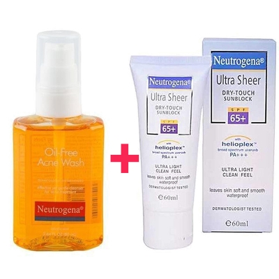 Picture of Neutrogena Oil Free Face Wash With Sunscreen SPF 65 gifts & Value Set