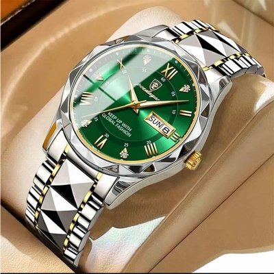 Picture of POEDAGAR New Top Brand Luxury Man Wristwatch Waterproof Luminous Date Week Men Watches Stainless Steel Quartz Men's Watch Male reloj