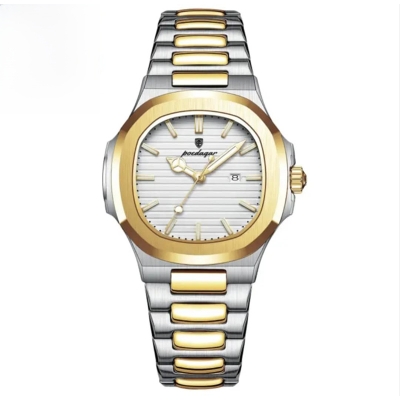 Picture of POEDAGAR 789 Luxury Square Watch for men Waterproof Luminous Date Stainless Steel Quartz Men