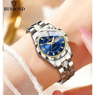 Picture of BINBONG Fashion Women Watches Luxury Ladies Quartz Watch Waterproof Luminous Date Stainless Steel Ladies Watch Girlfriend Gift