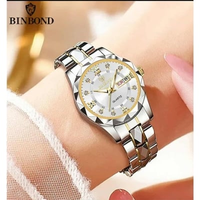 Picture of BINBONG Fashion Women Watches Luxury Ladies Quartz Watch Waterproof Luminous Date Stainless Steel Ladies Watch Girlfriend Gift
