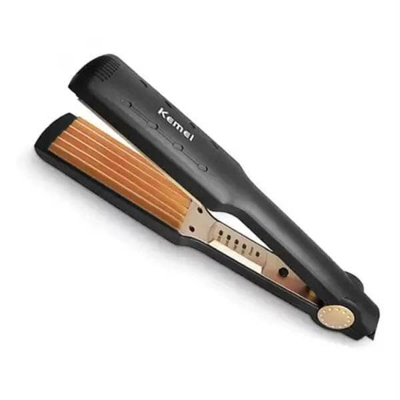 Picture of Kemei Km-472 Professional Hair Crimper Wide Plate Instant Heating Black