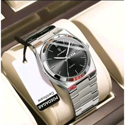 Picture of POEDAGAR 930 Luxury Watch For Men Waterproof Luminous Date Week Stainless Steel Casual Quartz Men's Watch