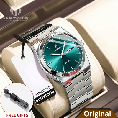 Picture of POEDAGAR 930 Luxury Watch For Men Waterproof Luminous Date Week Stainless Steel Casual Quartz Men's Watch