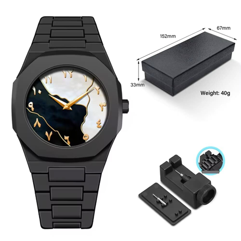 Picture of Aura 2025 New Arabic Aura Watch Black Modern Creative Design  Watch For Men
