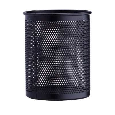 Picture of Deli E909 Steel Pen Holder - Black-Black
