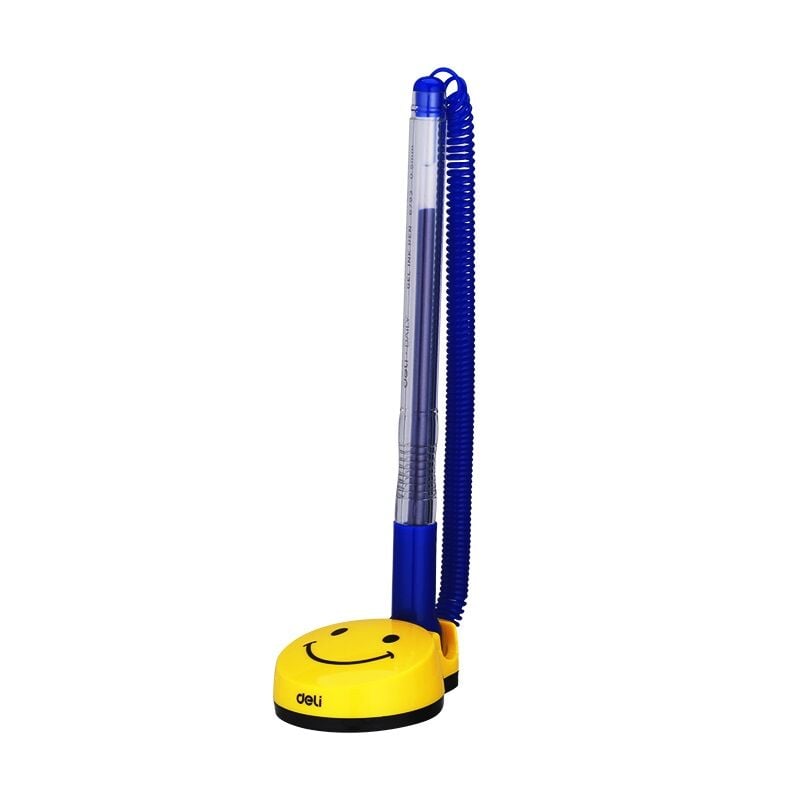 Picture of Deli E6793 Black/Blue Gel Ink 0.5mm Desk Pen Stand
