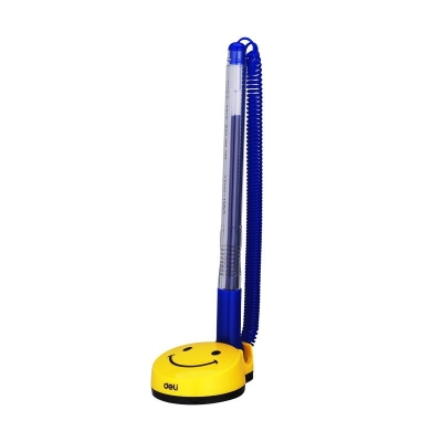 Picture of Deli E6793 Black/Blue Gel Ink 0.5mm Desk Pen Stand