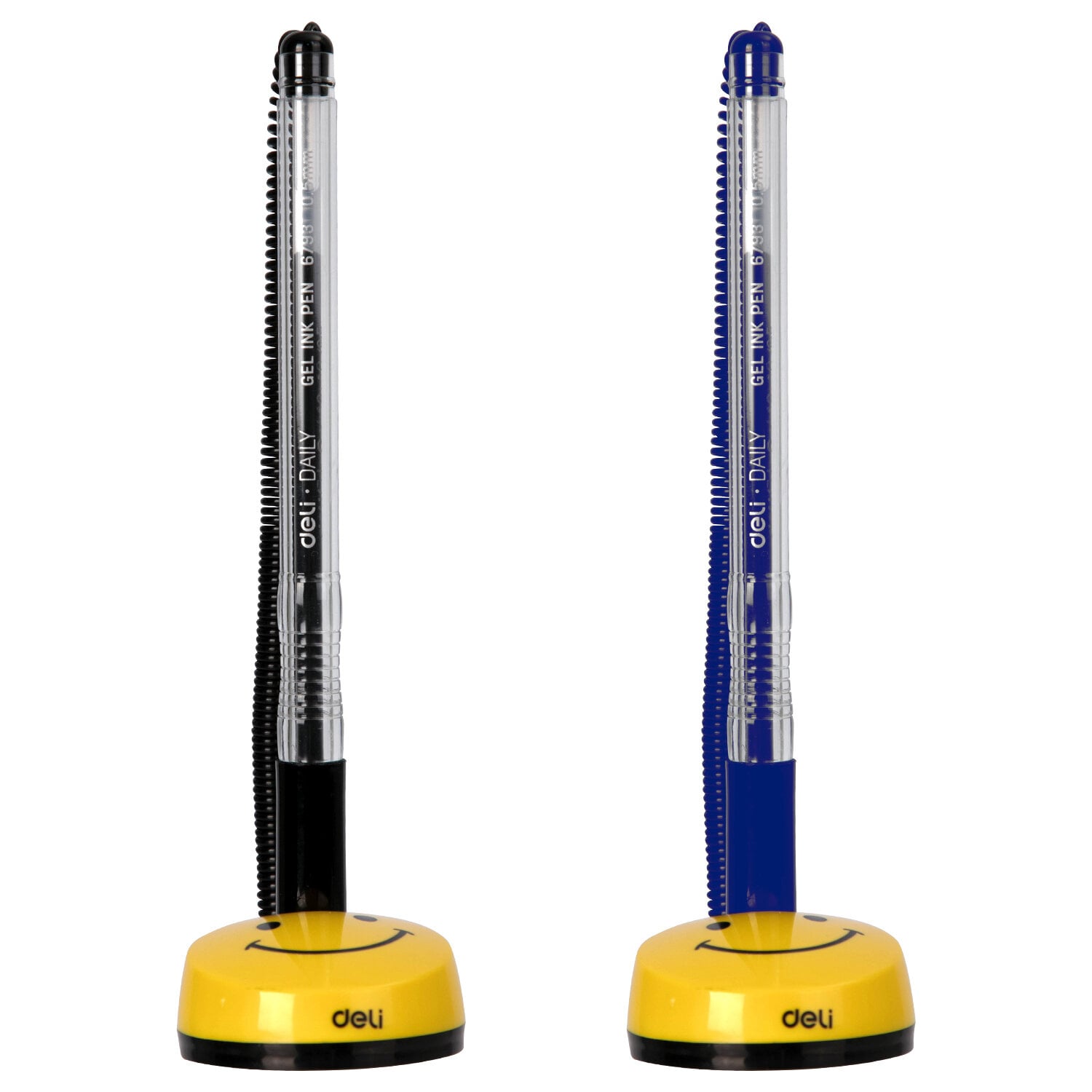 Picture of Deli E6793 Black/Blue Gel Ink 0.5mm Desk Pen Stand